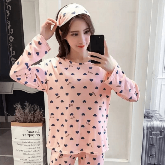 Pink Small Hearts NightSuit 