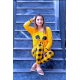 Yellow Micky Mouse Eyes Ladies NightSuit Yellow Micky Mouse Eyes Ladies NightSuit