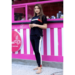 Black and White Stylish Women Track Suit