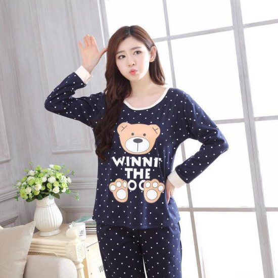 Blue Winnie the Pooh Bear Ladies NightSuit