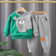 Kids Green and Grey Boss Kids Sweatshirt and Pant