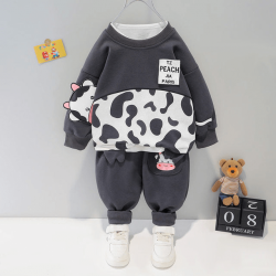 Kids Grey Cute Cow Sweatshirt and Pant