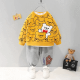 Kids Yellow Teddy Sweatshirt and Pant