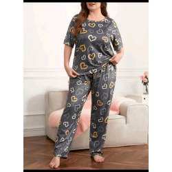 Multi Color Hearts on Grey NightSuit