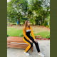 Yellow White Black Stylish Women Track Suit