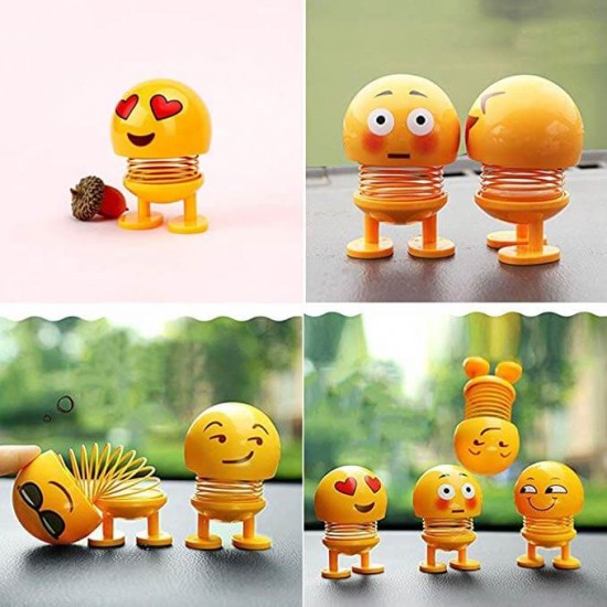 Funny Smiley Emoji Face Springs Dancing Toys