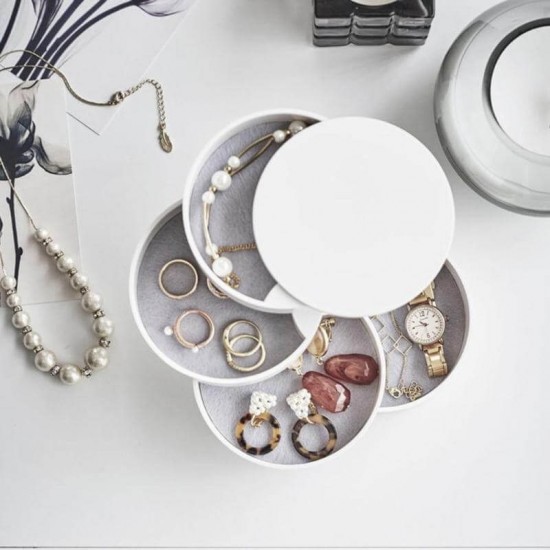 4 Layers Rotatable Jewelry Box Organizer