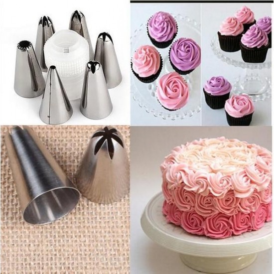 Cake Decorating Set Frosting Icing Piping Bag Tips 15 Piece