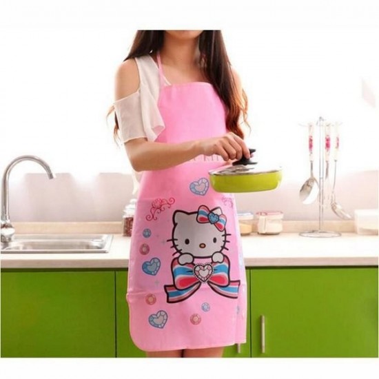 Cartoon Design Waterproof Apron Random Design