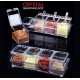Crystal Seasoning Rack Spice Pots 4 Pieces