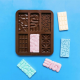 Love and Multi Designs Mini Chocolate Bars Silicone Mold 6 Cavity