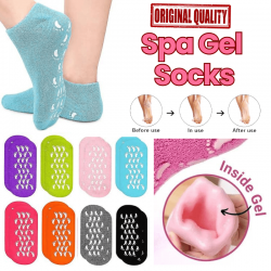 Reusable Silicone Spa Gel Socks for Dry Feet and Cracked Heel 